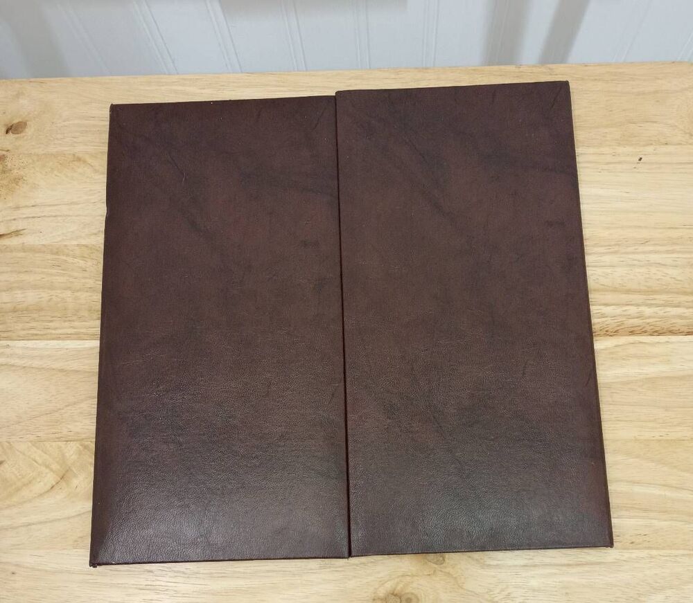 Vintage mid century , 8 photo picture frame. Trifold, leather like material.